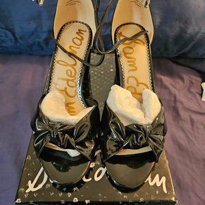 Sam Edelman Odina Block Heel Sandal Patent Black